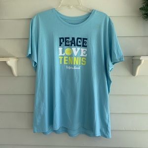 Life Is Good Women’s T-Shirt Peace Love Tennis. Size XXL. 100% Cotton. N…